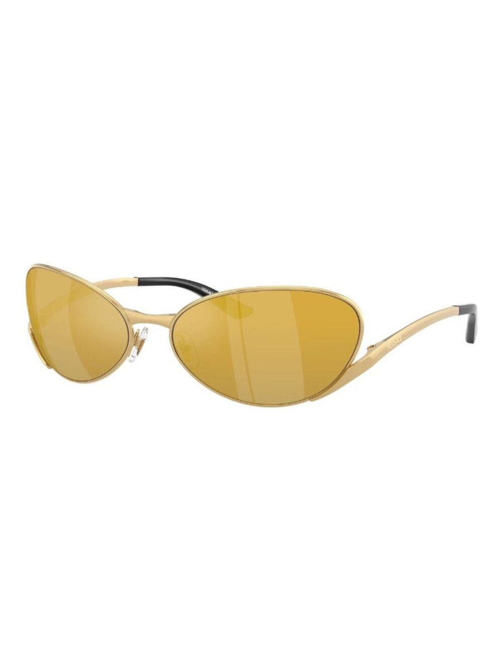 NEW Versace VE2285 10025A 64 Sunglasses 64mm Gold Frame Gold Mirror Lens